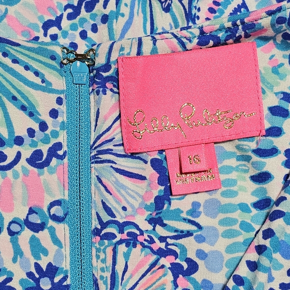 FREE Gift with Purchase Lilly Pulitzer Minka Maxi Dress Size 16 Blue - Picture 3 of 7